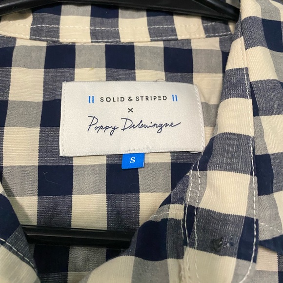 Solid and Striped Poppy DeLevingne button up - Picture 2 of 6